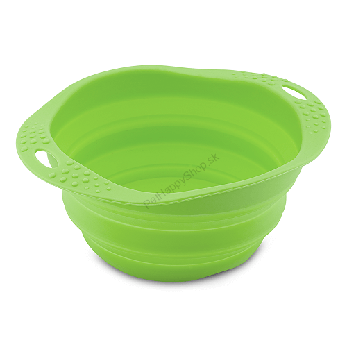 BecoBowl Travel skladacia cestovná miska zelená veľ. M 18 cm