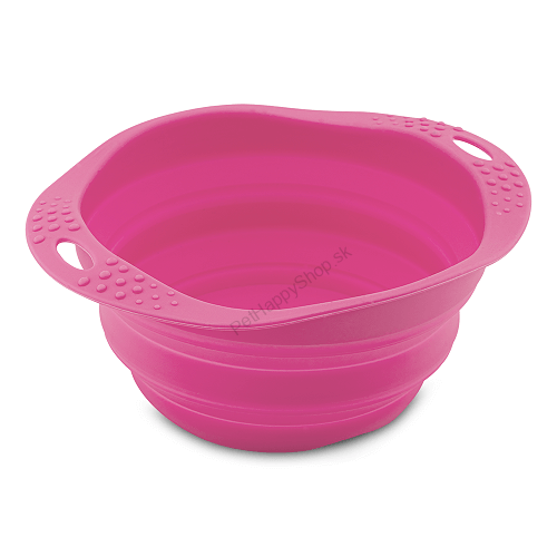 BecoBowl Travel skladacia cestovná miska ružová veľ. L 22 cm