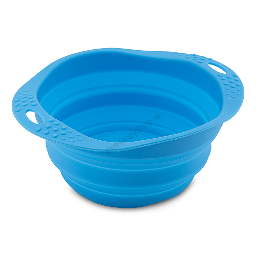 BecoBowl Travel skladacia cestovná miska modrá veľ. L 22 cm