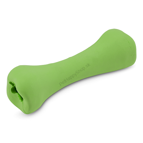 Dopredaj - Hračka pre psa BecoBone kosť  EKO bez výplne zelená veľ. M 17 cm