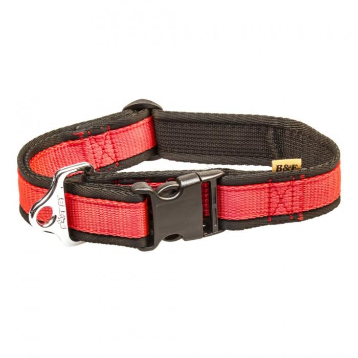 Nylonový obojok - popruh červený 43 až 74 cm / 40 mm