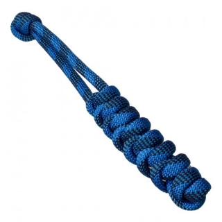 Pešek pre psa - lano, guľatý, modrý 3,5 x 15 cm / 10 mm