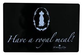 Gumená protišmyková podložka pod misky s motívom Have a royal meal!  